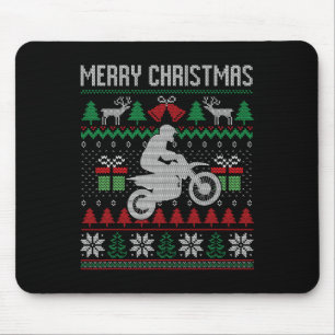Merry Kerstvut Bike Santa Funny Family Match Muismat