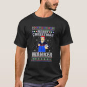 Merry KerstWanker Ugly Xmas Sweater Coach Soc T-shirt (Voorkant)