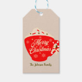 Merry Kerstwarme chocolade Tan Cadeaulabel (Voorkant)