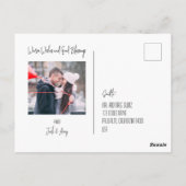 Merry Kerstwarme Coco Couple Foto Briefkaart (Achterkant)