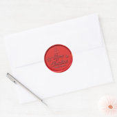 Merry-kerstwaszegel Ronde Sticker (Envelop)