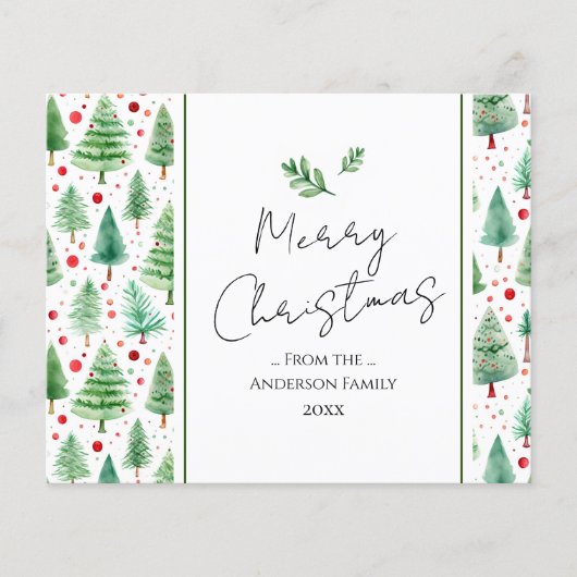 Merry kerstWaterverf Tree (Voorkant)