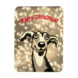 Merry Kerstwhippet Magnet Magneet