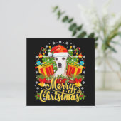 Merry Kerstwhippet mam Pap Xmas Kaart (Staand voorkant)