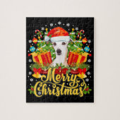 Merry Kerstwhippet mam Pap Xmas Legpuzzel (Verticaal)