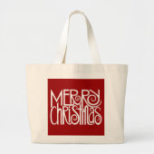 Merry KerstWhite Bag Grote Tote Bag (Voorkant)