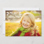 Merry KerstWhite Bekleken Foto Collage Feestdagenkaart (Voorkant)