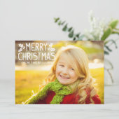 Merry KerstWhite Bekleken Foto Collage Feestdagenkaart (Staand voorkant)