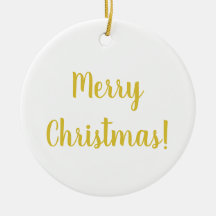 Merry KerstWhite Gold Typography Festive