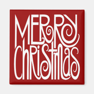 Merry KerstWhite Magnet