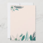 Merry Kerstwhite poinsettitis foto Kaart (Achterkant)