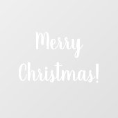 Merry KerstWhite Typografie Script Festive Raamsticker (Vel)