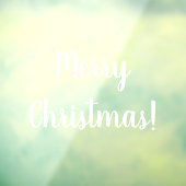 Merry KerstWhite Typografie Script Festive Raamsticker (Vel 3)