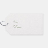 Merry KerstWhite Winter Berries Cadeaulabel (Achterkant Horizontaal)