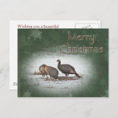 Merry KerstWild Turkey Feestdagenkaart (Voorkant / Achterkant)