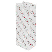 Merry Kerstwinking Rudolph Wijn Cadeautas (Achterkant Gekanteld)