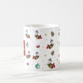 Merry KerstWinter Bird Pattern Personalized Koffiemok (Center)