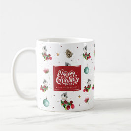 Merry KerstWinter Bird Pattern Personalized Koffiemok