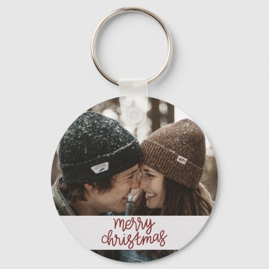 Merry Kerstwinter Couple Sleutelhanger (Voorkant)