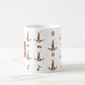 Merry KerstWinter Deer Pattern Gepersonaliseerd Koffiemok (Center)