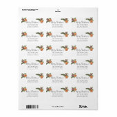 Merry KerstWinter Greenery Return Address Etiket (Full Sheet)