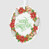 Merry KerstWinter Holiday Wreath Ornament (voorkant)