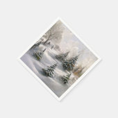 Merry Kerstwinter Landschap Servet (Hoek)