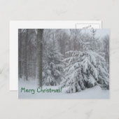 Merry KerstWinter Scene Feestdagenkaart (Voorkant / Achterkant)