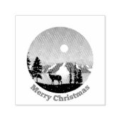 Merry KerstWinter Scene Zelfinktende Stempel (Design)