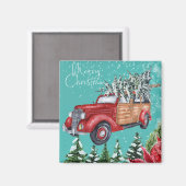 Merry KerstWinter Snowfall Magnet (Voorkant / Achterkant)