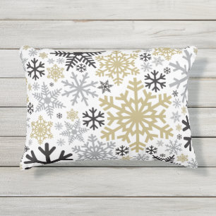Merry KerstWinter Snowflake Pattern Buitenkussen