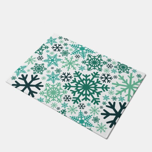 Merry KerstWinter Snowflake Pattern Deurmat (Schuin)