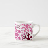 Merry KerstWinter Snowflake Pattern Espresso Kop (Rechts)