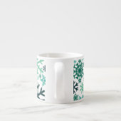 Merry KerstWinter Snowflake Pattern Espresso Kop (Achterkant)