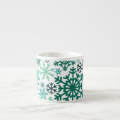 Merry KerstWinter Snowflake Pattern Espresso Kop (Voorkant)