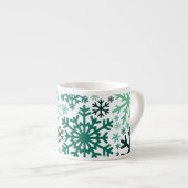 Merry KerstWinter Snowflake Pattern Espresso Kop (Voorkant rechts)