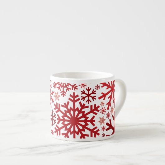 Merry KerstWinter Snowflake Pattern Espresso Kop (Voorkant rechts)