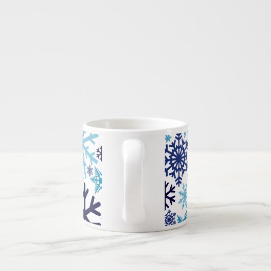 Merry KerstWinter Snowflake Pattern Espresso Kop (Achterkant)