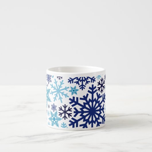 Merry KerstWinter Snowflake Pattern Espresso Kop (Voorkant)