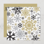 Merry KerstWinter Snowflake Pattern Kaart (Voorkant / Achterkant)