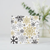 Merry KerstWinter Snowflake Pattern Kaart (Staand voorkant)