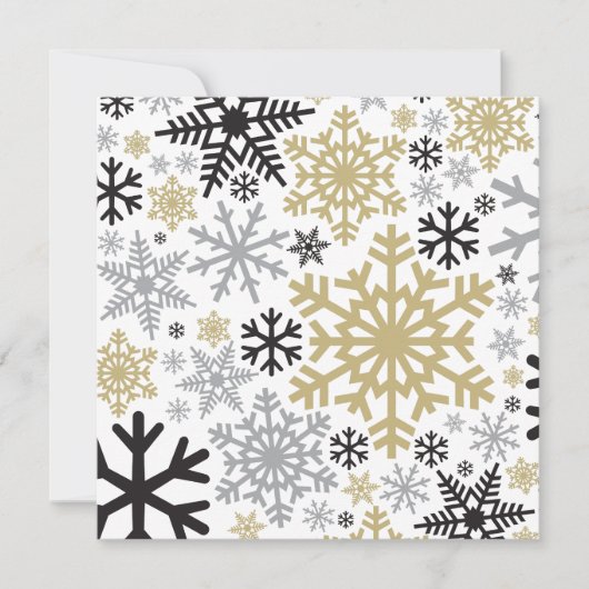 Merry KerstWinter Snowflake Pattern Kaart (Voorkant)
