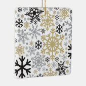 Merry KerstWinter Snowflake Pattern Keramisch Ornament (Rechts)