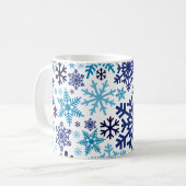 Merry KerstWinter Snowflake Pattern Koffiemok (Voorkant links)