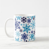 Merry KerstWinter Snowflake Pattern Koffiemok (Links)