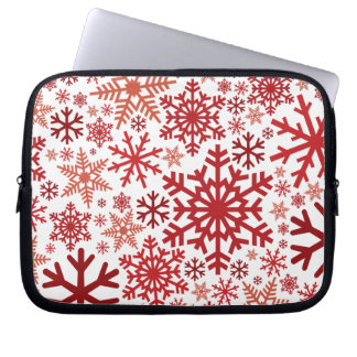 Merry KerstWinter Snowflake Pattern Laptop Sleeve