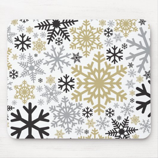 Merry KerstWinter Snowflake Pattern Muismat (Voorkant)