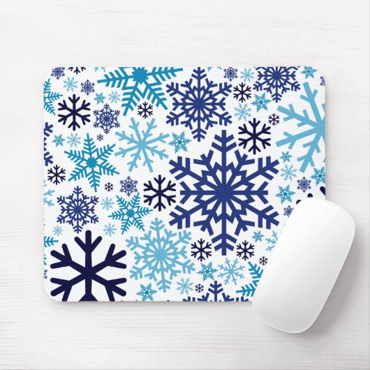Merry KerstWinter Snowflake Pattern Muismat (Met muis)