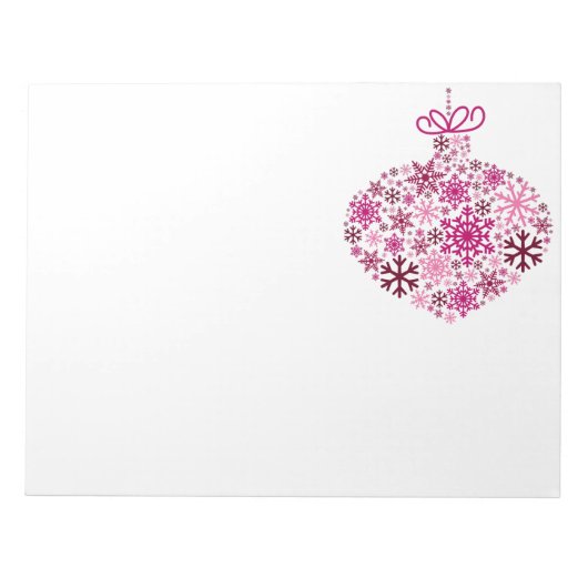 Merry KerstWinter Snowflake Pattern Notitieblok (Voorkant)