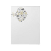 Merry KerstWinter Snowflake Pattern Notitieblok (Linkerzijde)